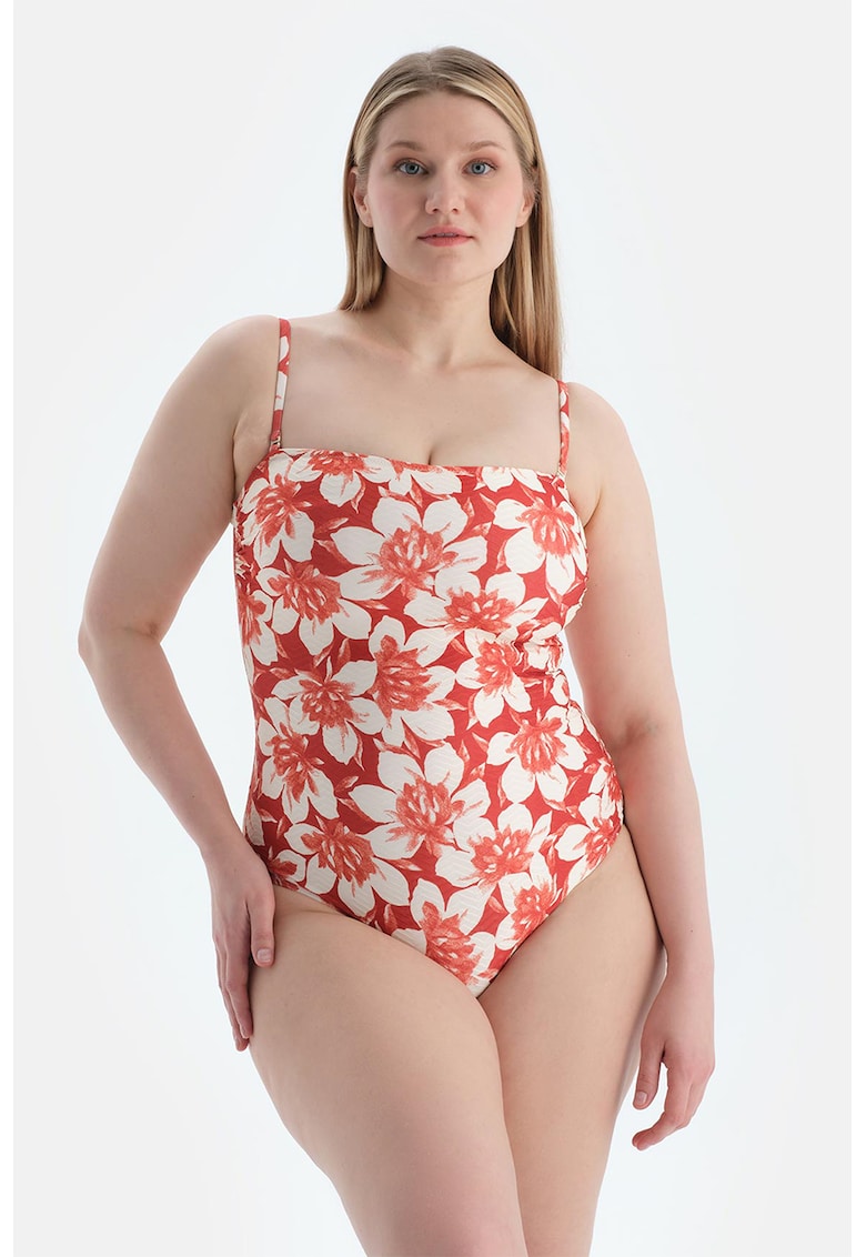 Costum de baie intreg cu model floral