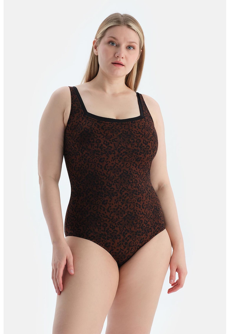 Costum de baie intreg cu bretele ajustabile