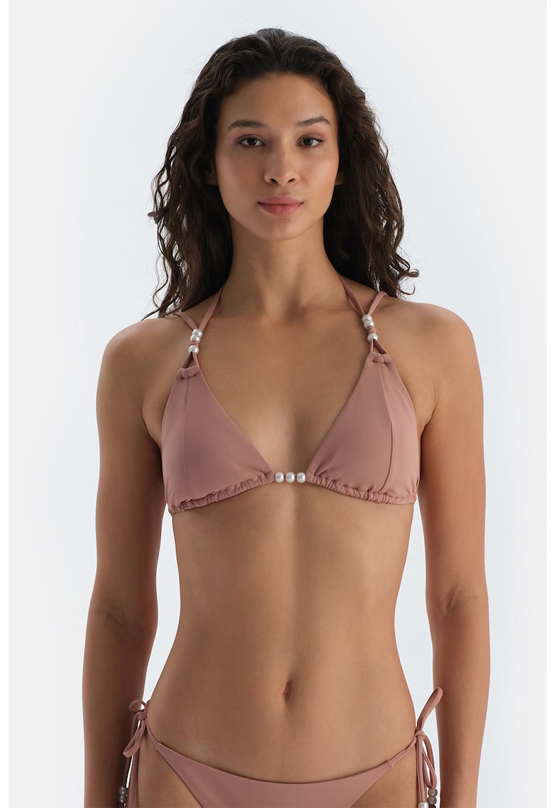 Sutien de baie cu burete si cupe triunghiulare