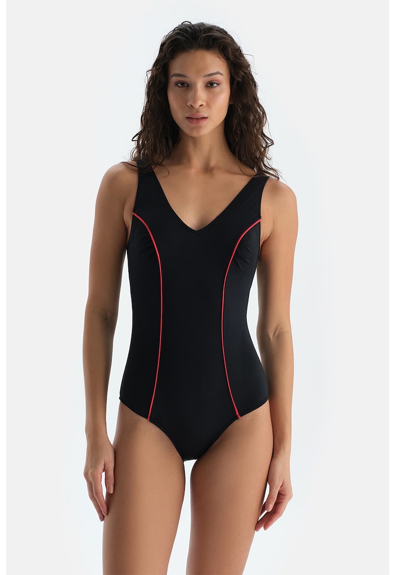 Costum de baie intreg cu decolteu inV