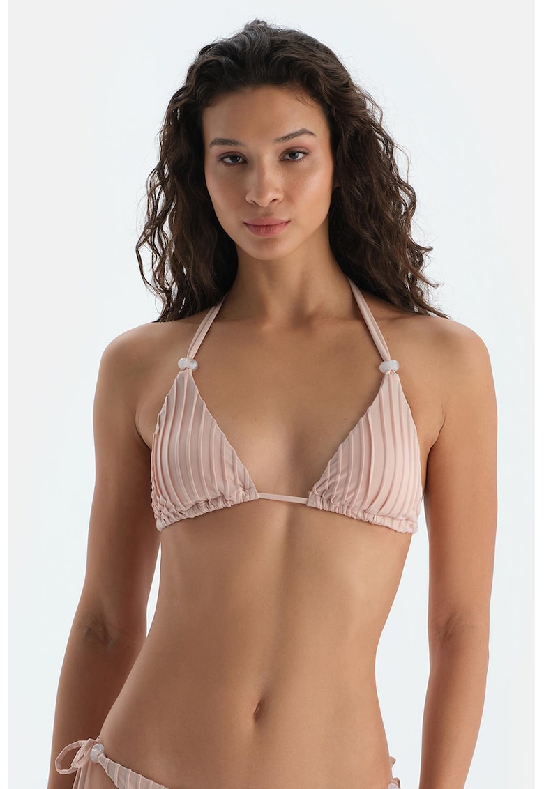 Sutien cu cupe triunghiulare si model in dungi