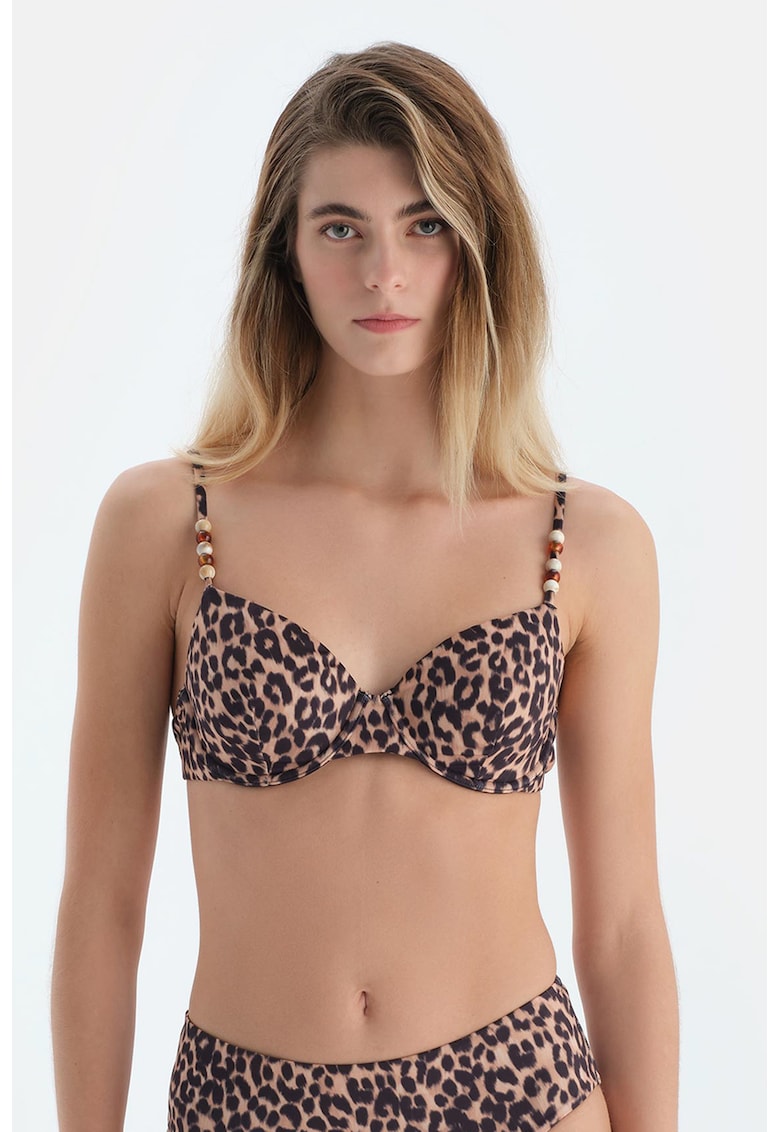 Sutien cu burete si model animal print