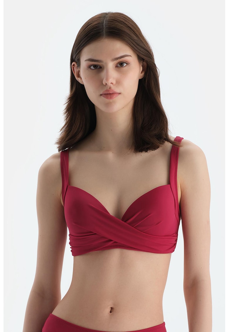 Sutien de baie cu burete si nod frontal