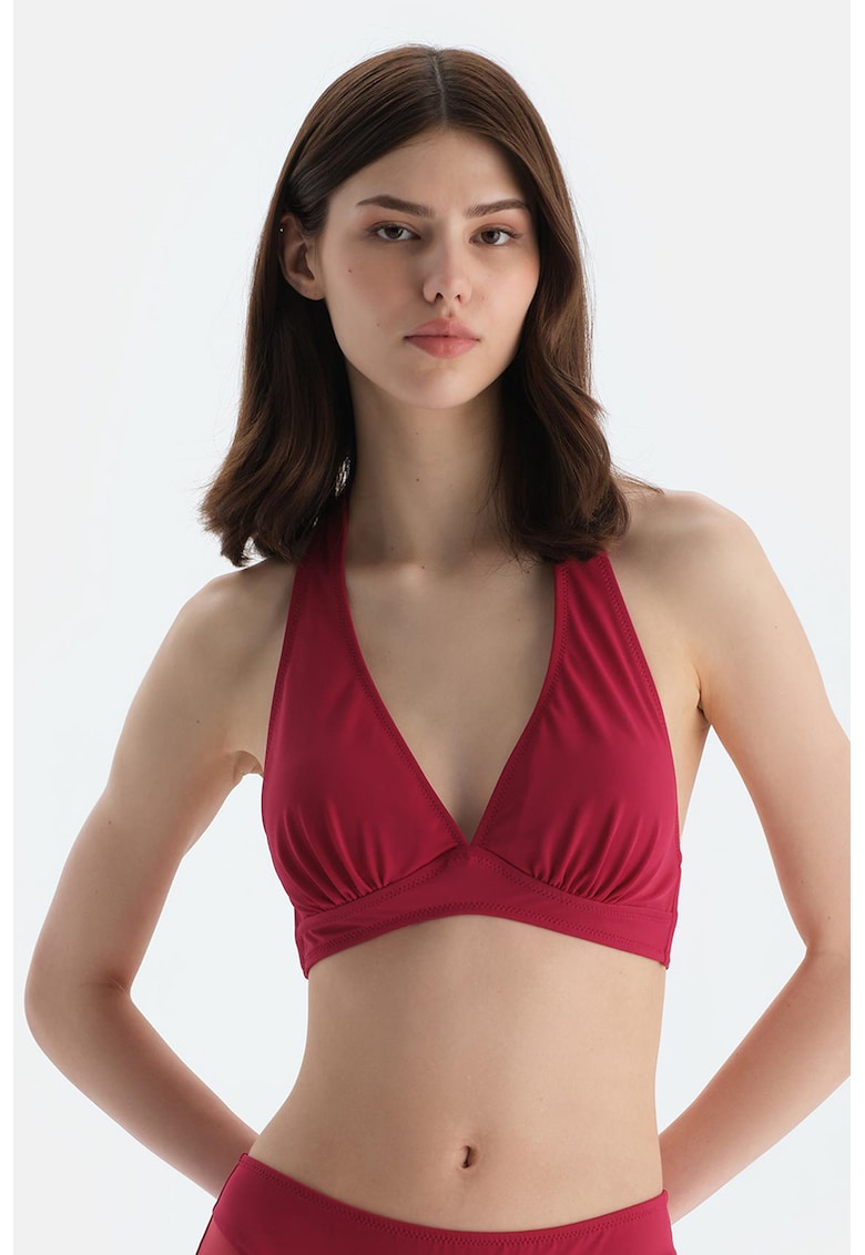 Sutien de baie cu burete si decolteu halter