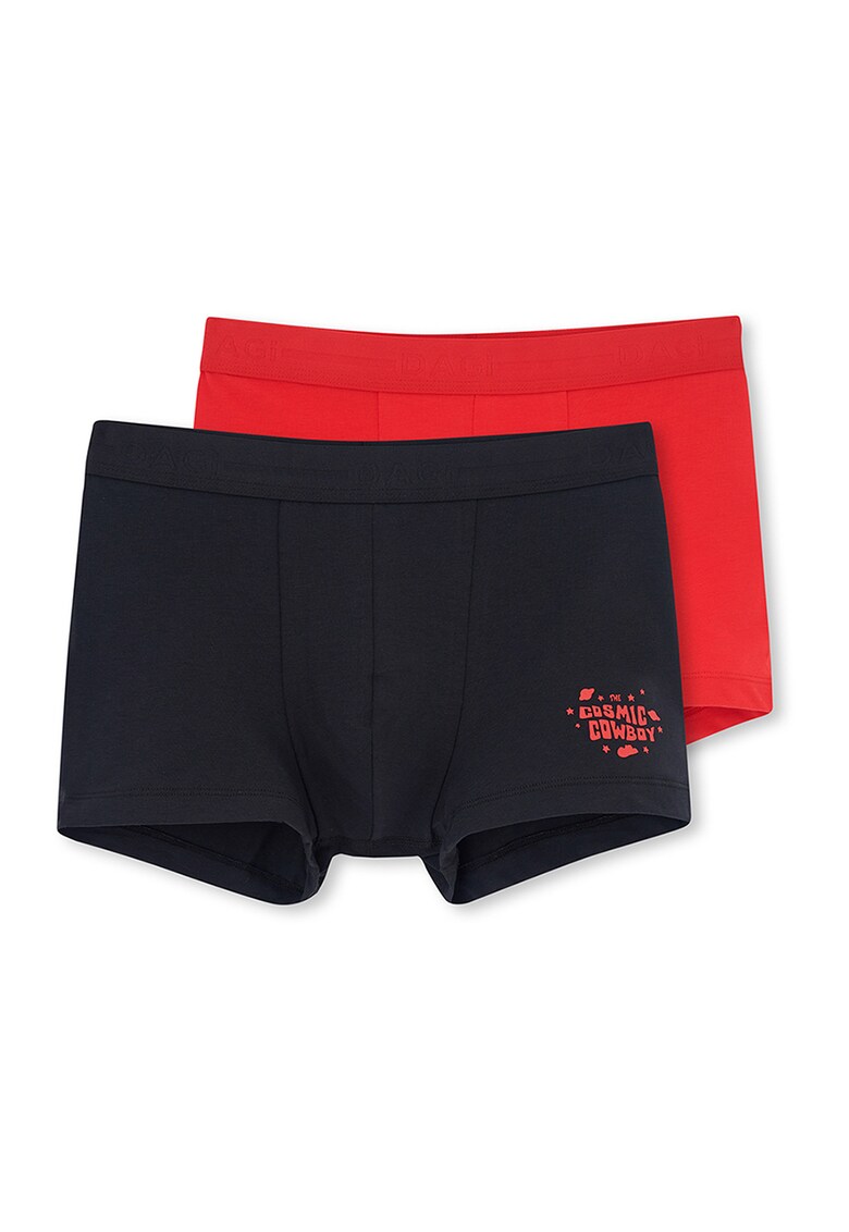 Set de boxeri din amestec de bumbac - 2 perechi - Albastru ultramarin/Rosu vermillion