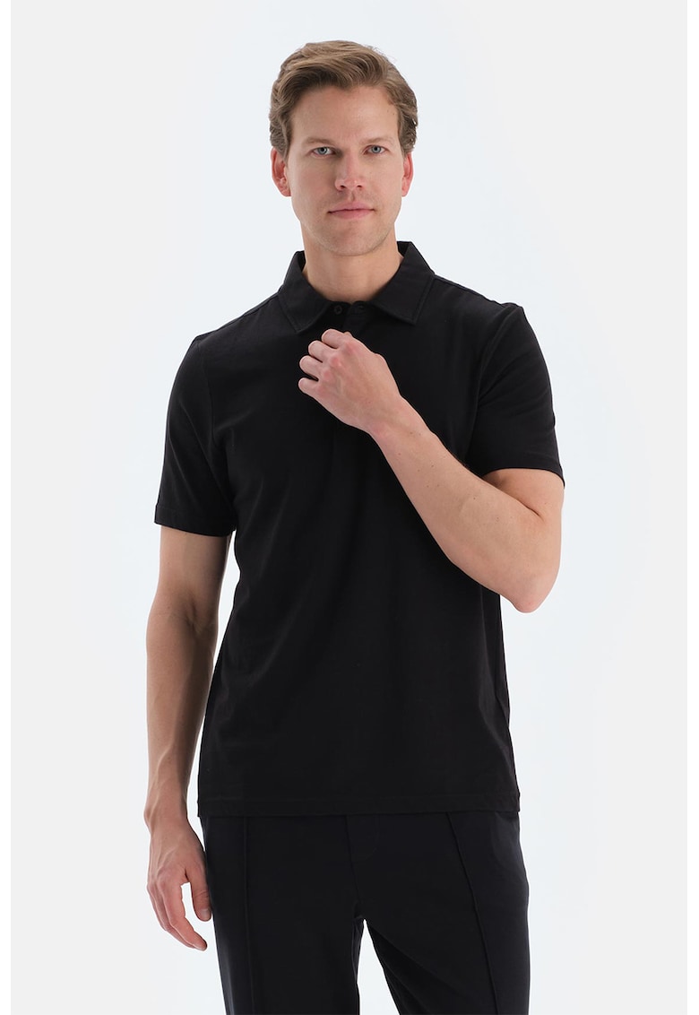 Tricou polo din bumbac - Negru