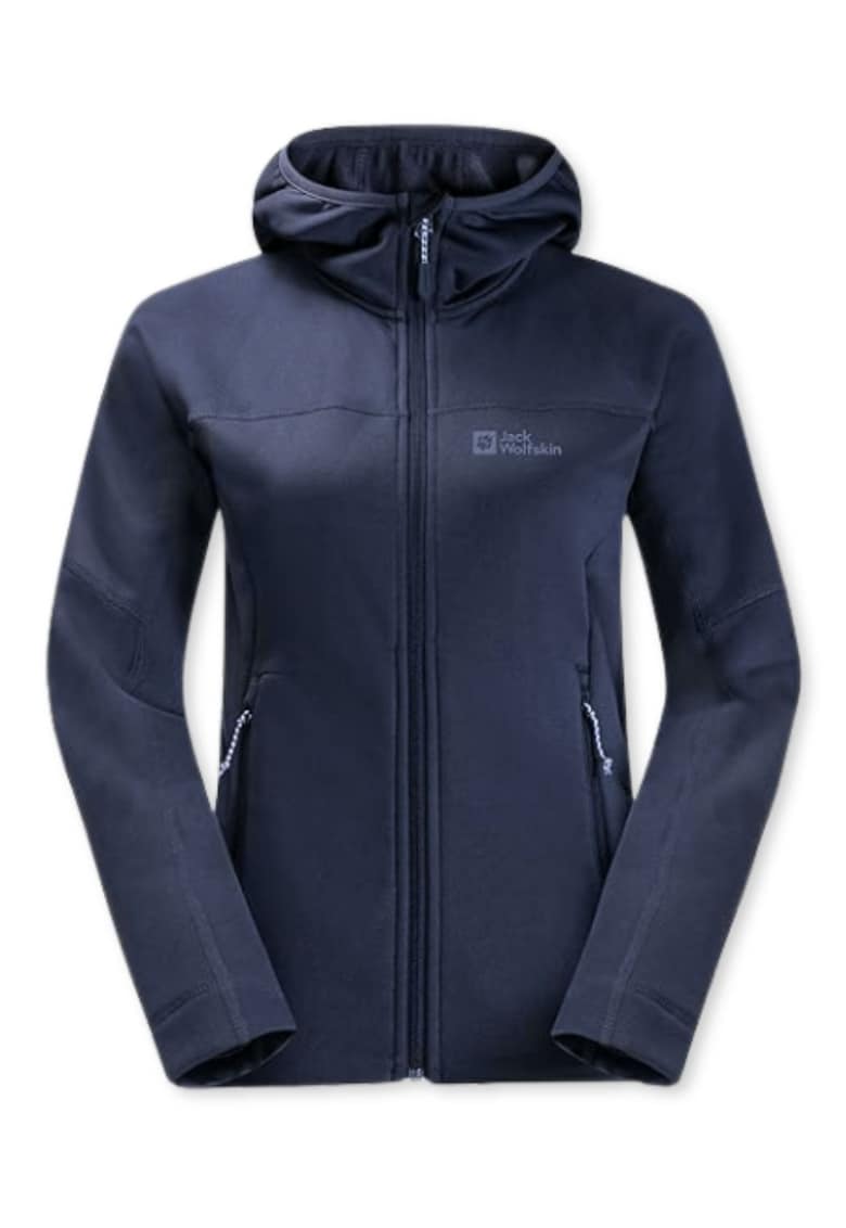 Hanorac femei - Hirschberg - gluga - albastru - poliester