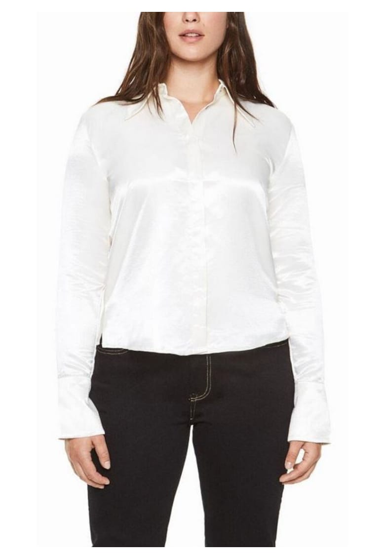 Camasa dama -  Susan x Dua Lipa - Satin - Alb