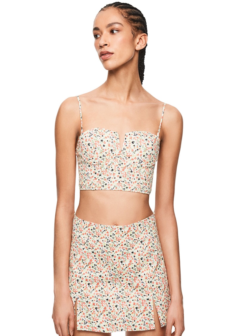 Top crop cu imprimeu floral Dora - Top crop cu imprimeu floral Dora -