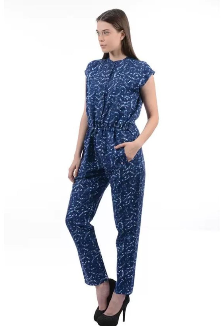 Salopeta de vara din in pentru femei  Mitzi - BLEUMARIN