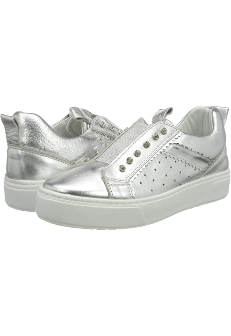 Sneakers cu aspect metalic si pietre Argento Lamianto - Sneakers cu aspect metalic si pietre Argento Lamianto -