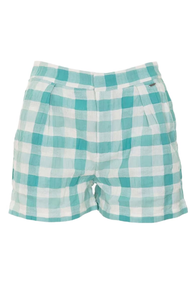 Pantaloni scurti cu imprimeu in carouri - Pantaloni scurti cu imprimeu in carouri -