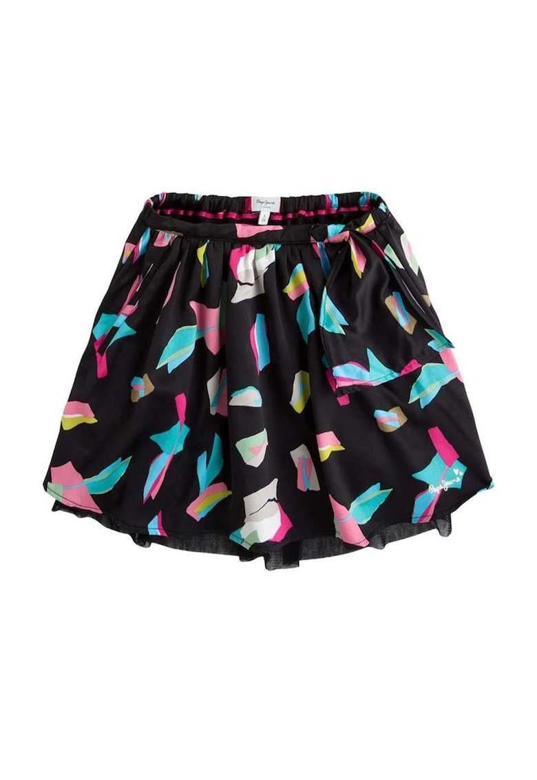 Fusta evazata cu imprimeu abstract -