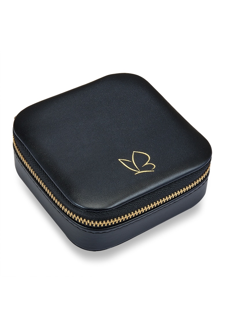 Cutie de bijuterii din piele ecologica - pentru calatorii