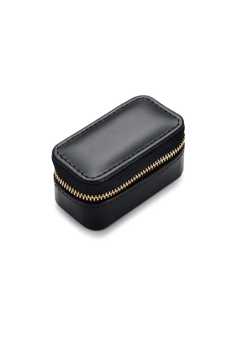 Cutie de bijuterii din piele ecologica cu fermoar - pentru calatorii