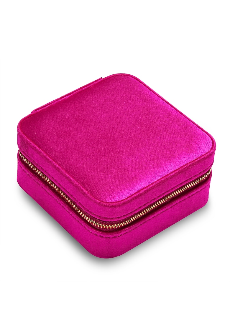Cutie de bijuterii din catifea cu fermoar