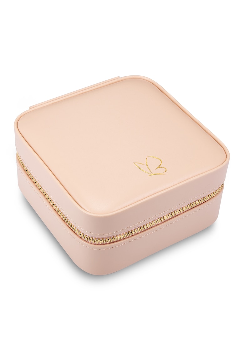 Cutie de bijuterii din piele ecologica cu fermoar