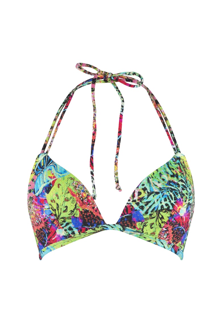 Sutien de baie cu cupe triunghiulare