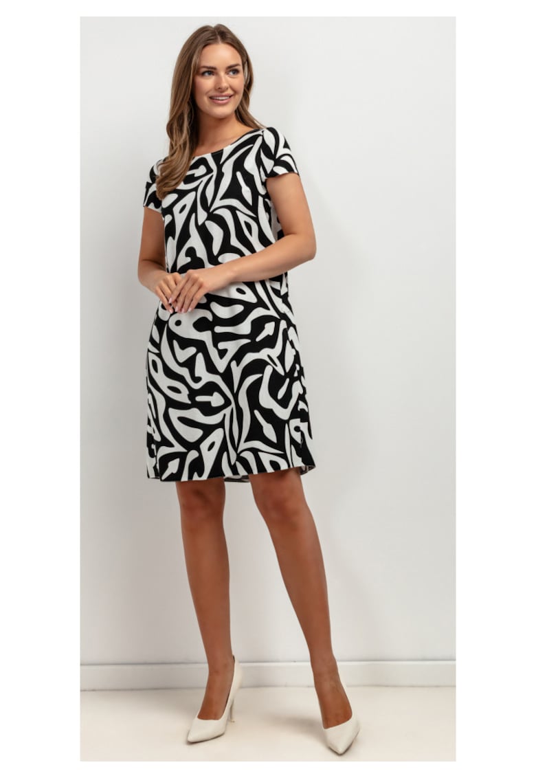 Tessita Rochie mini din amestec din in cu imprimeu