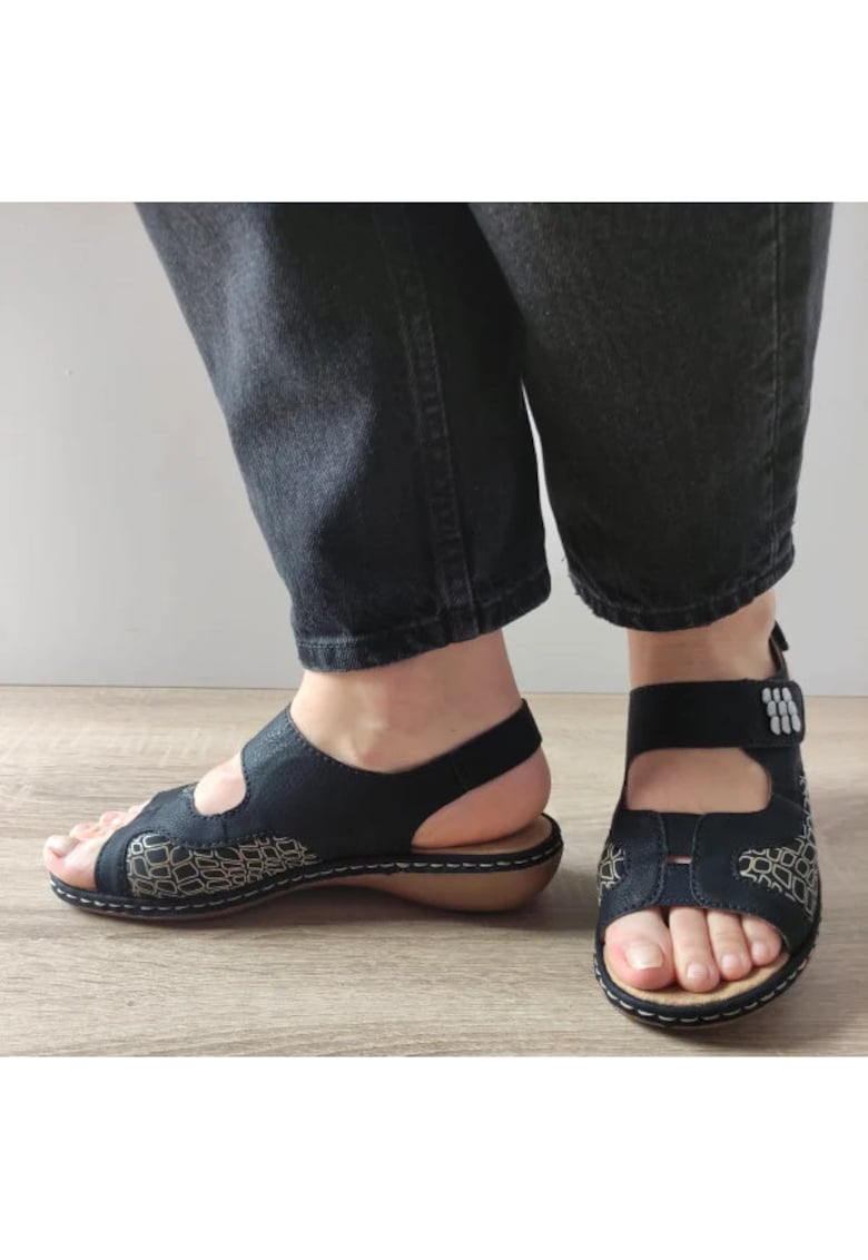 Sandale Casual Dama 65989-01 Negre - Negru -