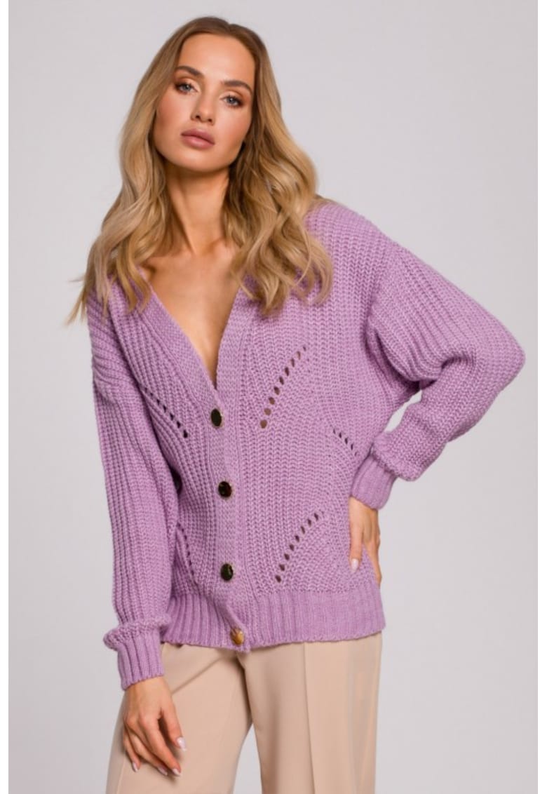 Cardigan cu model perforat -