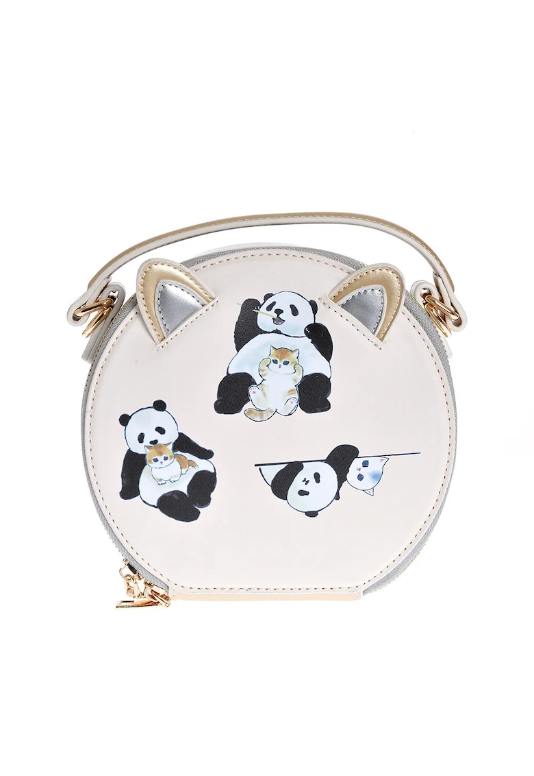 Geanta rotunda din piele ecologica cu maner fix