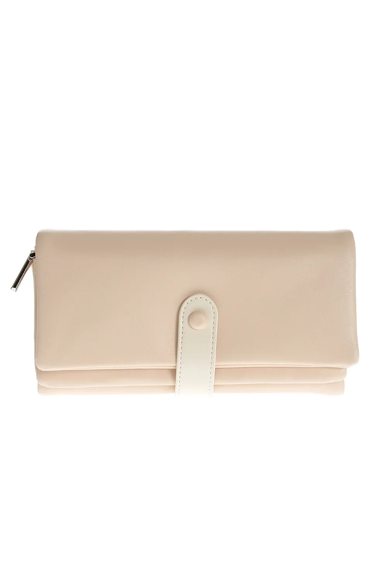 Portofel roz pudrat din piele ecologica