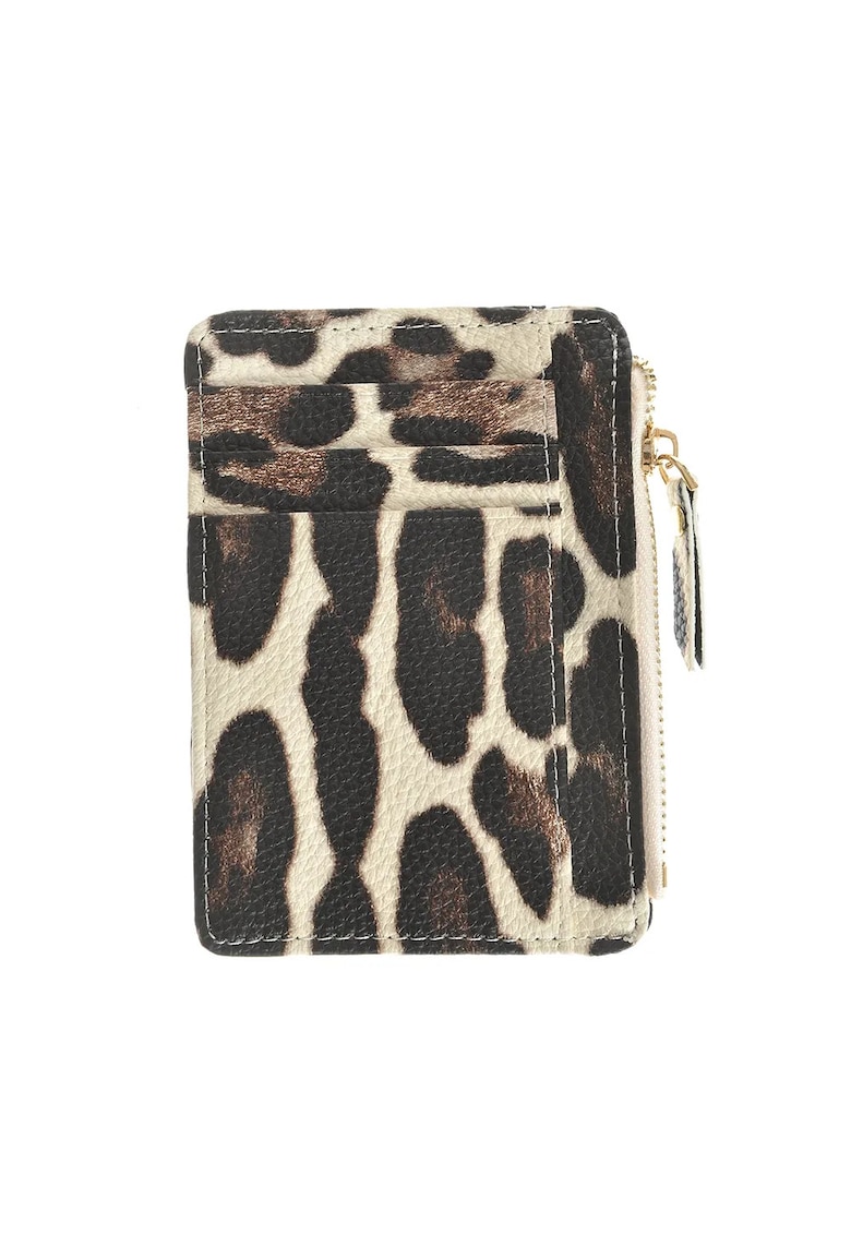 Portofel mini cu model animal print - Paris
