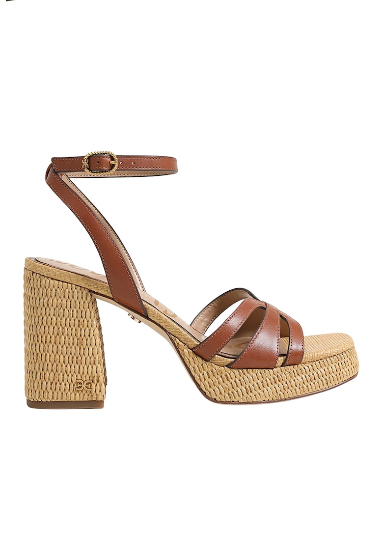 Sandale cu platforma si garnituri din piele Reese