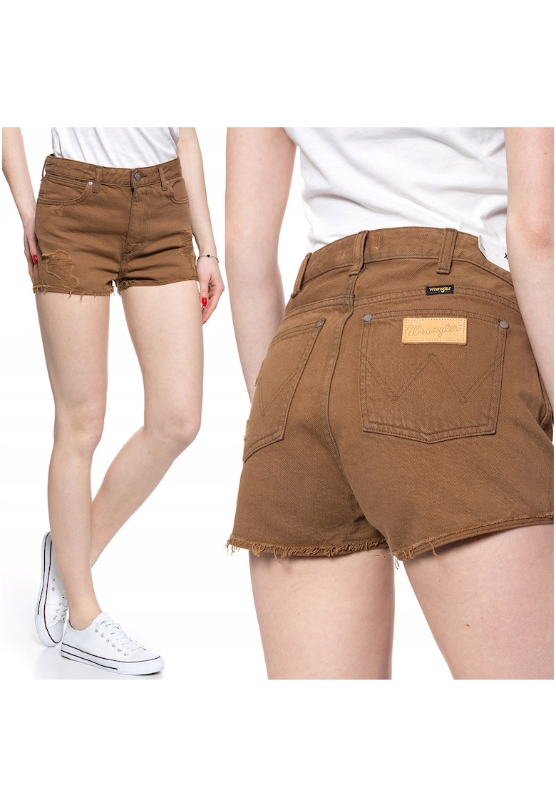 Pantaloni scurti Dama - Bumbac - Regular Fit - Maro