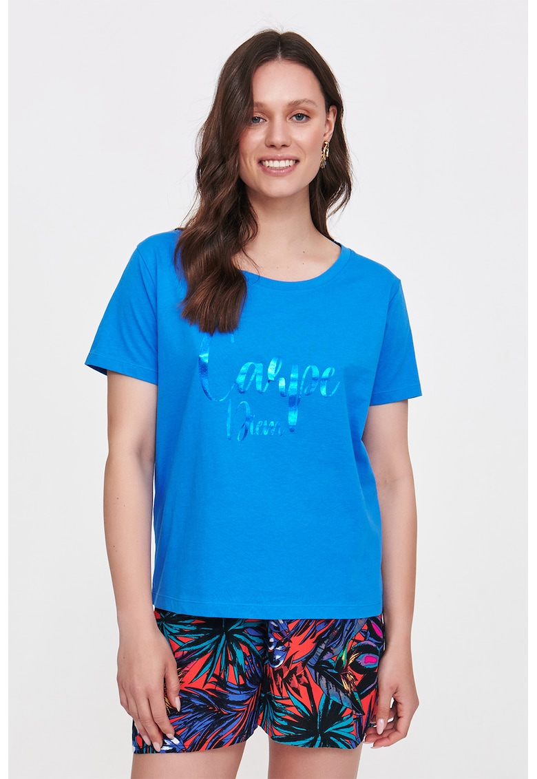 Tricou lejer cu decolteu rotund