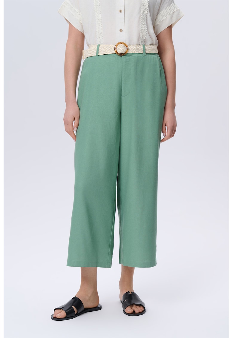 Pantaloni crop drepti