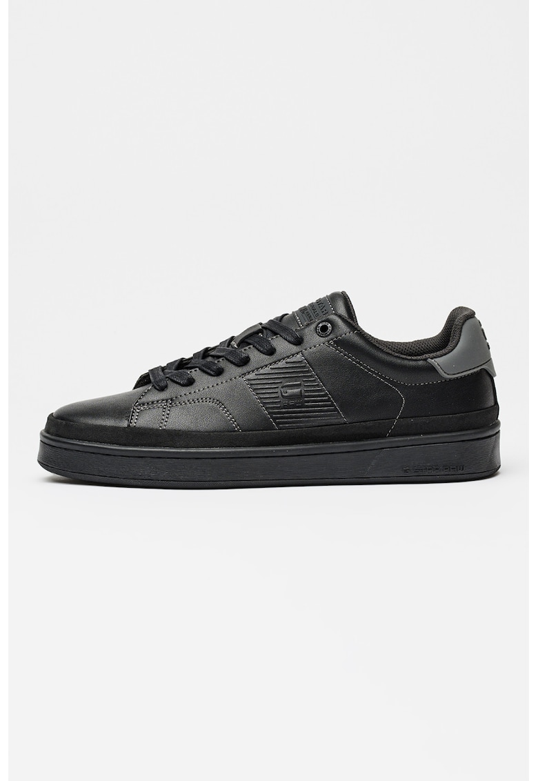 Pantofi sport low-cut de piele ecologica Recruit III Lea - Negru/Gri inchis
