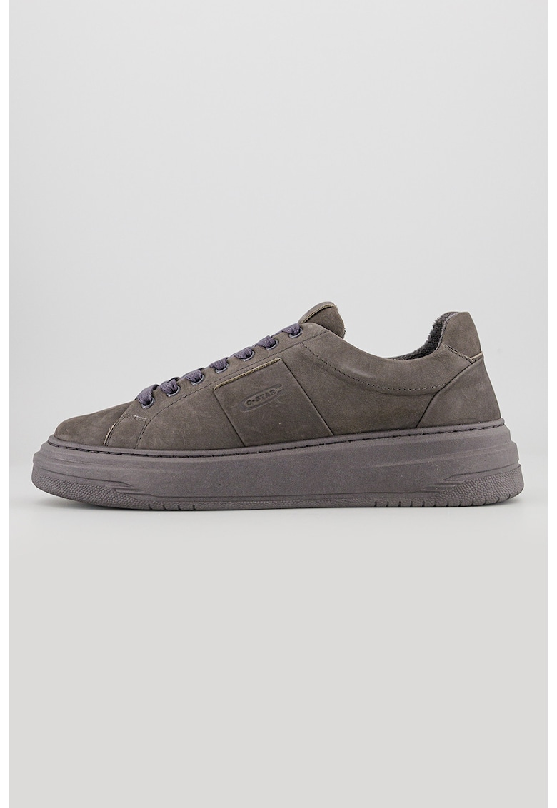 Pantofi sport wedge de piele Samovar TNL - Gri inchis