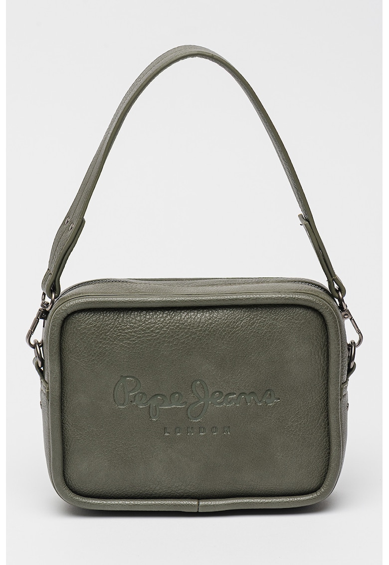Geanta crossbody de piele ecologica cu logo