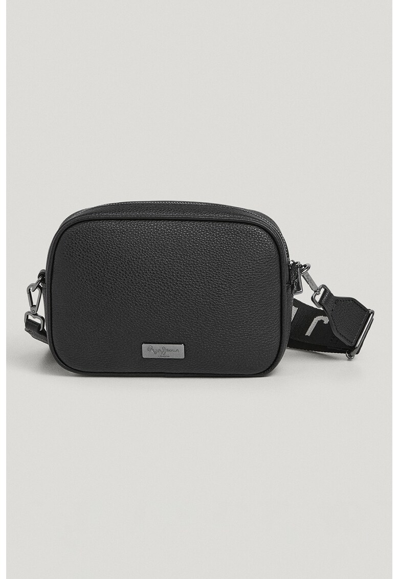 Geanta crossbody din piele ecologica - Negru