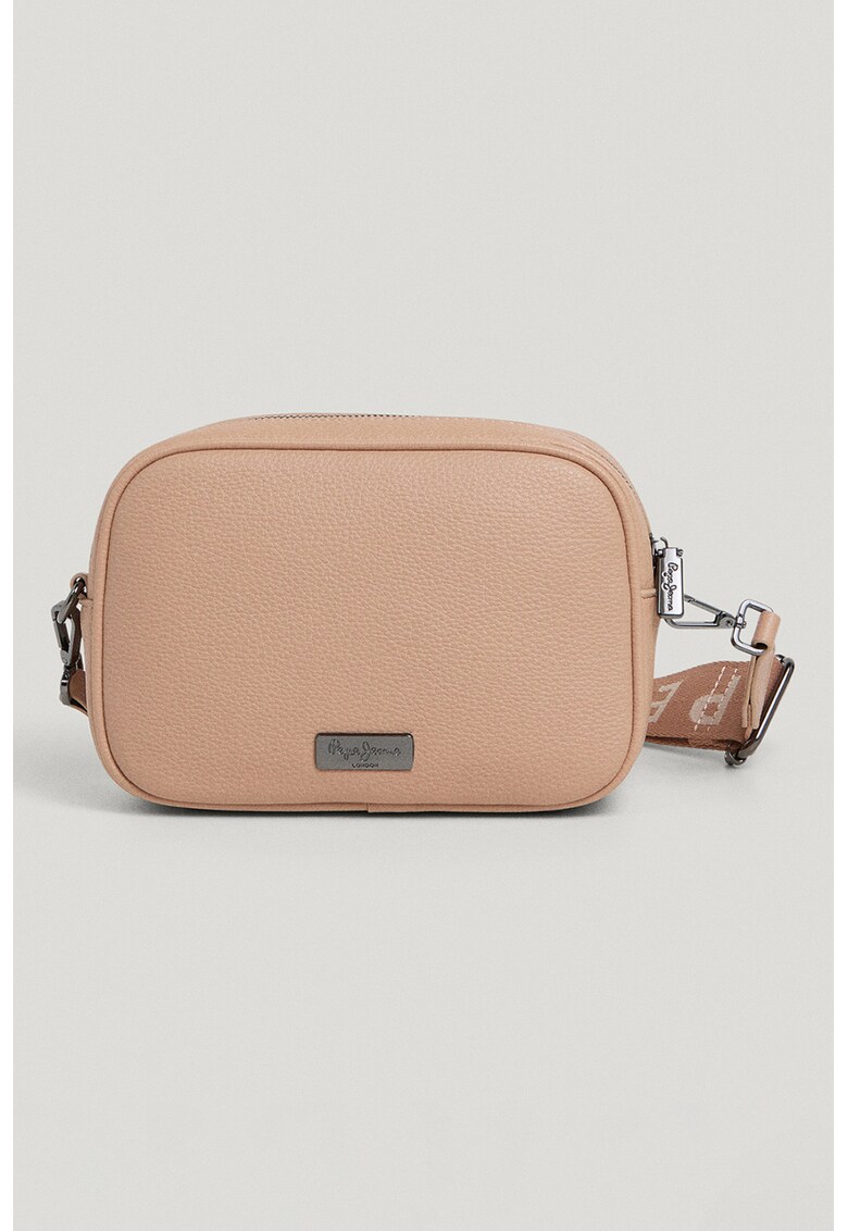 Geanta crossbody din piele ecologica - Roz somon