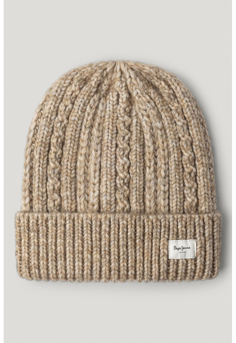 Caciula din tricot cu terminatie pliabila