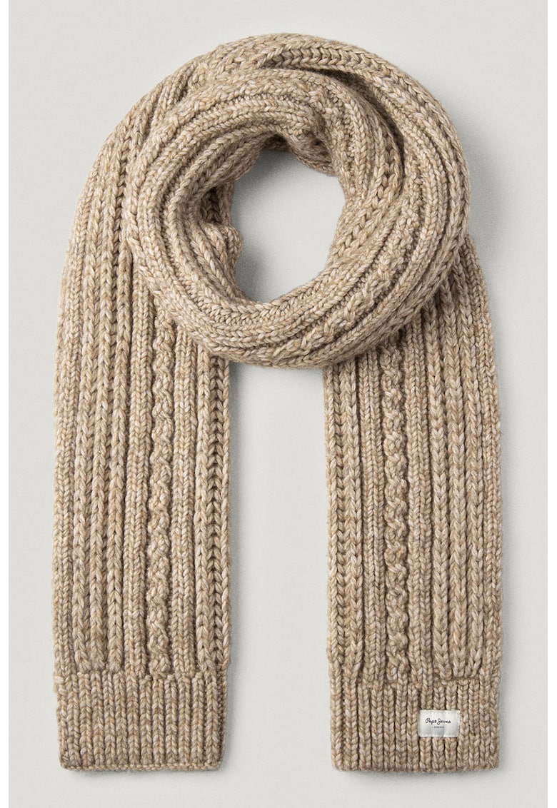 Fular din tricot cu terminatii striate