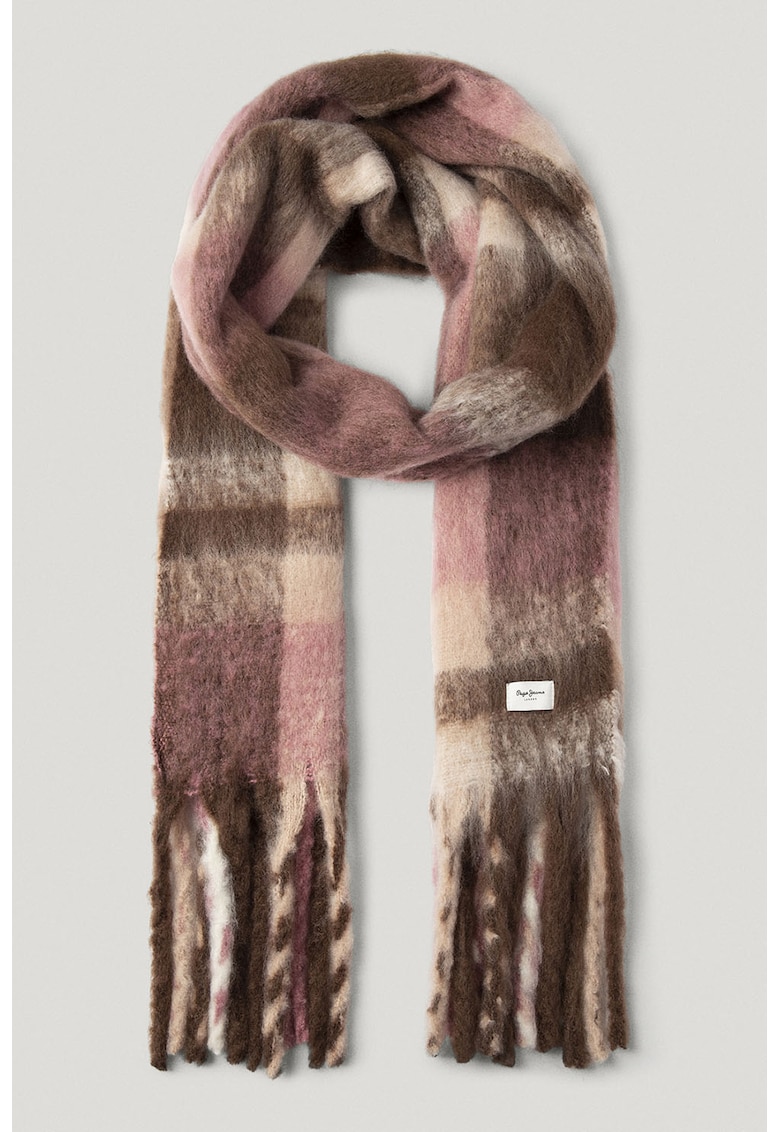 Esarfa cu canaf si model in carouri