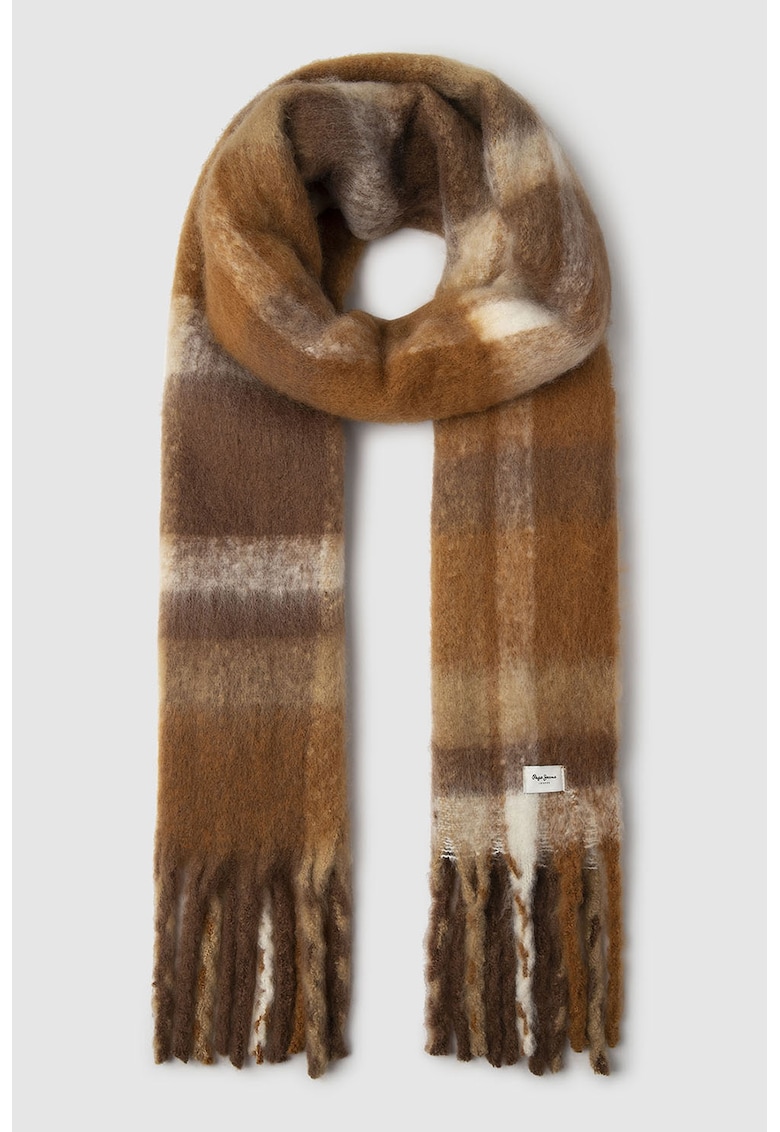 Esarfa cu canaf si model in carouri