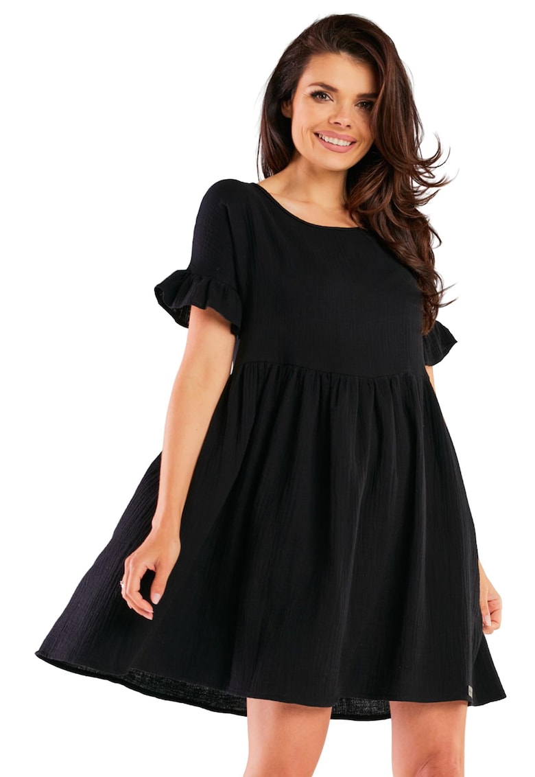 Rochie M260 - Bumbac/Lycra - Negru