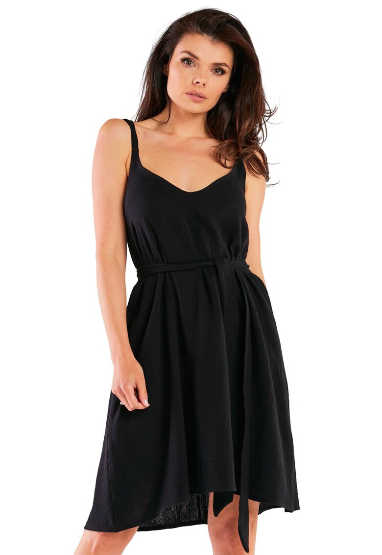 Rochie M261 - Negru - Bumbac