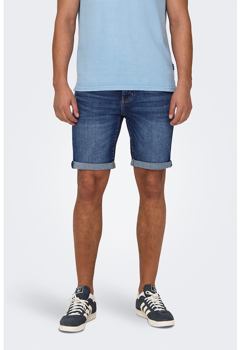 Pantaloni scurti regular-fit din denim