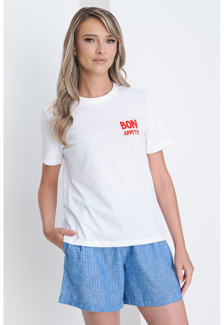 Tricou de bumbac organic cu imprimeu grafic