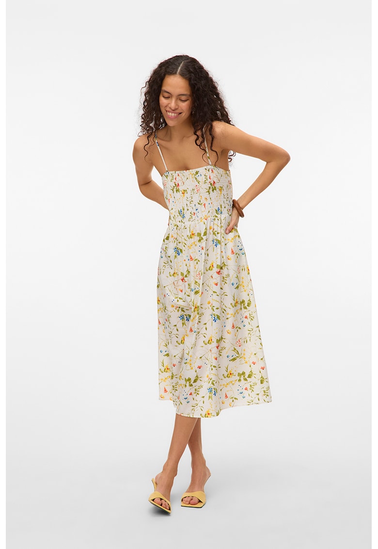 Rochie midi cu bretele inguste