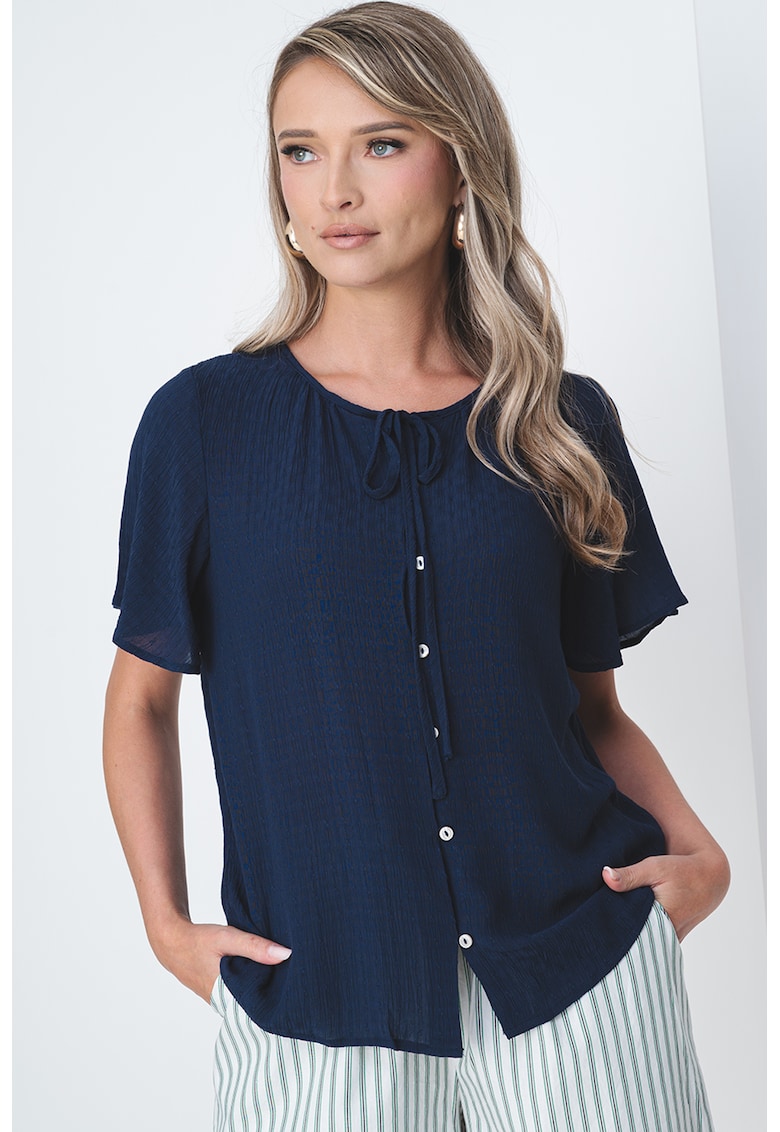 Bluza cu decolteu rotund Gabbi - Bleumarin