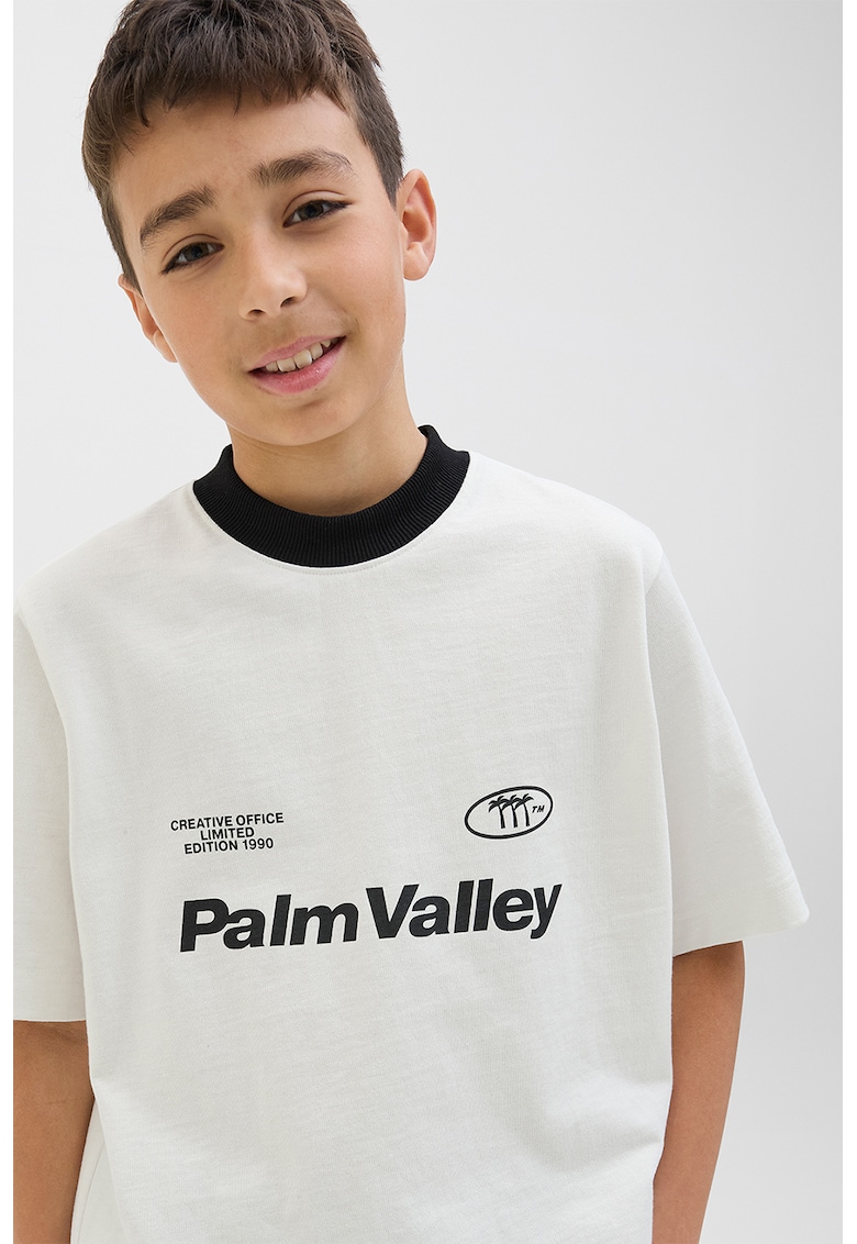 Tricou lejer cu guler contrastant