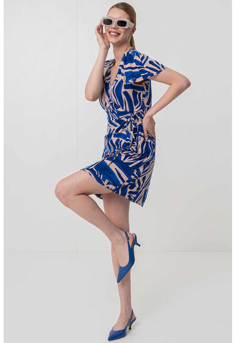 Rochie petrecuta cu model abstract Sezen