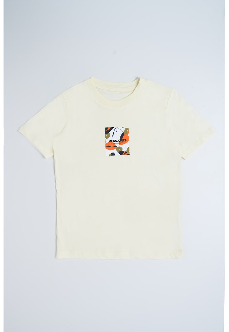 Tricou de bumbac cu imprimeu grafic si logo